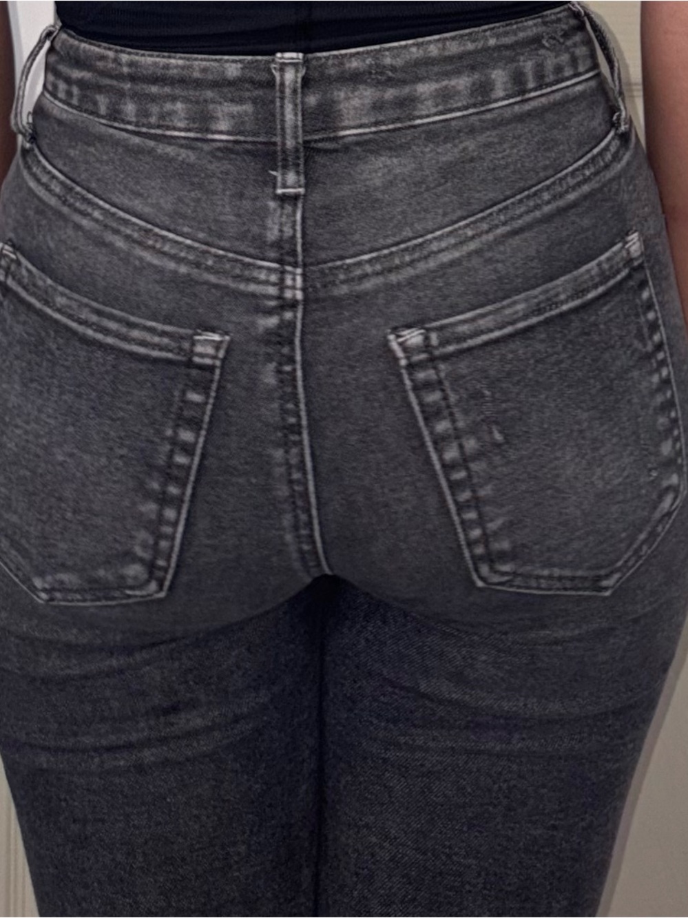 High-Rise Dark Gray Women's Jeans
